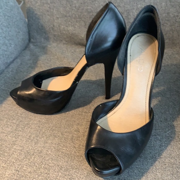 Aldo Black platform heels sz 8 - Picture 3 of 8